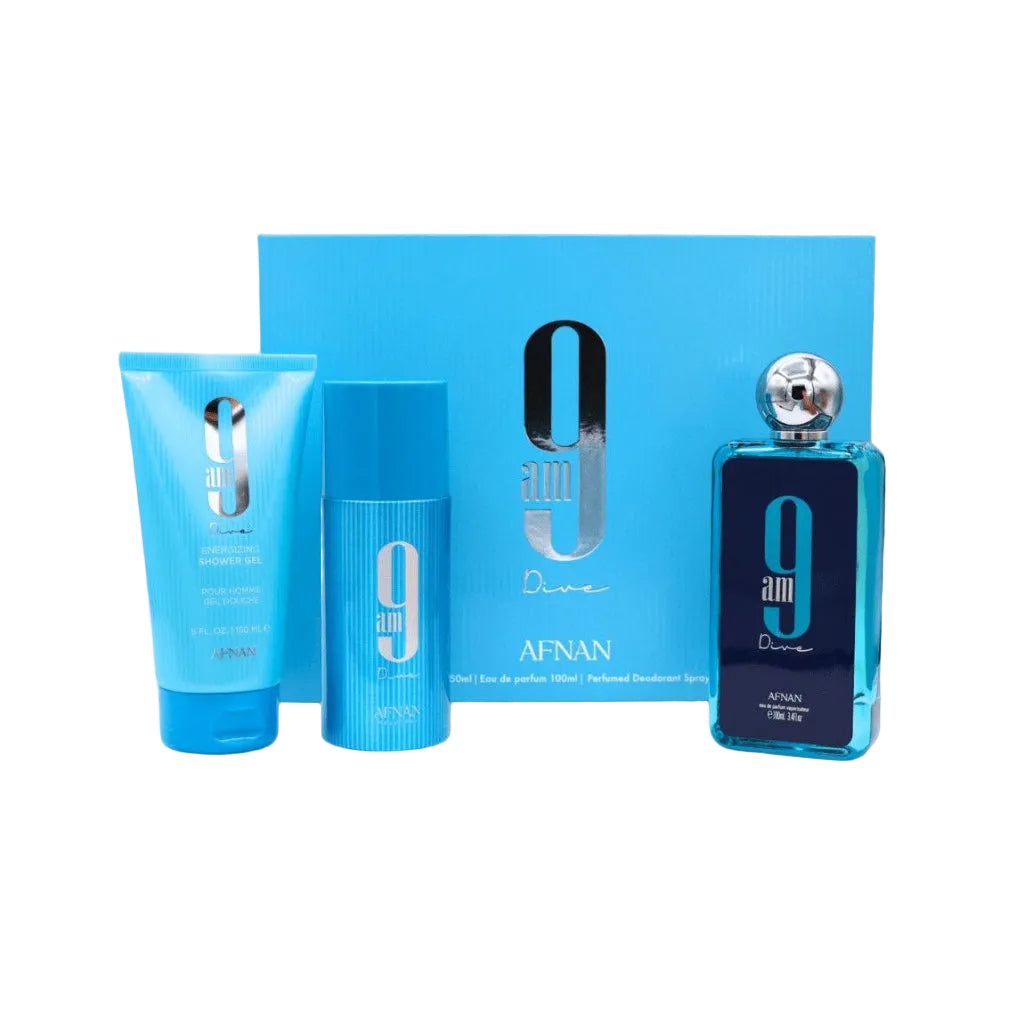 Estuche Afnan 9AM Dive 3 Piezas original - Linaje Perfumería de Autor Colombia